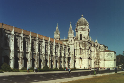 Blick auf das Hieronymuskloster in Belem/Lissabon