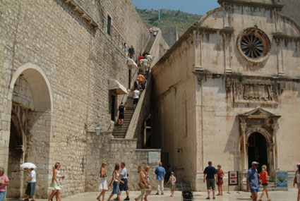 Aufgang zur Stadtmauer von Dubrovnik